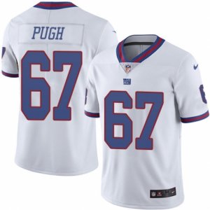 Mens Nike New York Giants #67 Justin Pugh Limited White Rush NFL Jersey