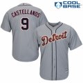 Men's Majestic Detroit Tigers #9 Nick Castellanos Authentic Grey Road Cool Base MLB Jersey