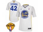 Mens Adidas Golden State Warriors #42 Nate Thurmond Swingman White Alternate 2017 The Finals Patch NBA Jersey