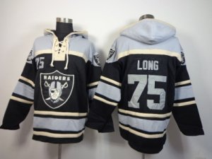 Nike jerseys Okaland Raiders #75 Howie Long Grey-black[pullover hooded sweatshirt]