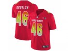 Nike New England Patriots #46 James Develin Red Men Stitched NFL Limited AFC 2018 Pro Bowl Jersey