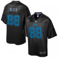 Nike Carolina Panthers #88 Greg Olsen Black Men NFL Pro Line Black Reverse Fashion Game Jersey