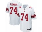 Mens Nike New York Giants #74 Ereck Flowers Game White NFL Jersey