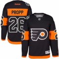 Mens Reebok Philadelphia Flyers #26 Brian Propp Authentic Black 2017 Stadium Series NHL Jersey