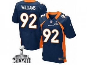 Nike Denver Broncos #92 Sylvester Williams blue[2014 Super Bowl XLVIII Elite]
