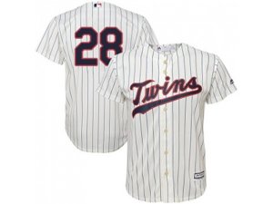 Youth Minnesota Twins #28 Bert Blyleven Cream Strip Cool Base Stitched MLB Jersey