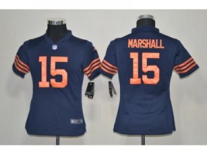 NIKE NFL Youth Chicago Bears #15 Marshall Navy Game jerseys