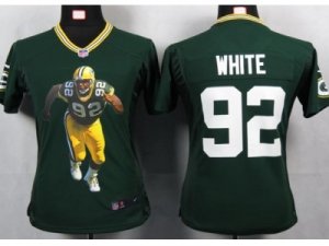 Nike Women green bay packers #92 reggie white green Portrait Fashion Game Jerseys