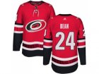 Men Adidas Carolina Hurricanes #24 Jake Bean Authentic Red Home NHL Jersey