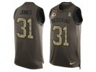 Mens Nike Washington Redskins #31 Matt Jones Limited Green Salute to Service Tank Top NFL Jersey