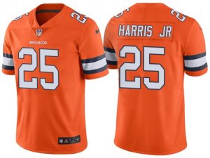 Denver Broncos #25 Chris Harris Jr Orange Color Rush Limited Jersey