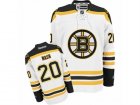 Mens Reebok Boston Bruins #20 Riley Nash Authentic White Away NHL Jersey