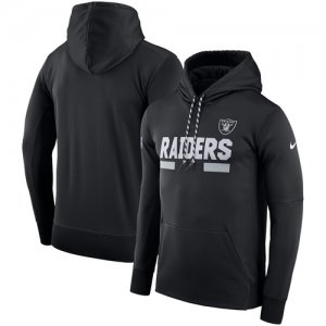 Men\'s Oakland Raiders Nike Black Sideline Team Name Performance Pullover Hoodie