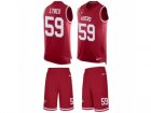 Mens Nike San Francisco 49ers #59 Aaron Lynch Limited Red Tank Top Suit NFL Jersey