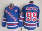 NHL New York Rangers #99 Wayne Gretzky blue jerseys(New vintage retro)