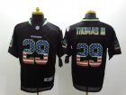 Nile Seattle Seahawks #29 Earl Thomas III Black Jerseys(USA Flag Fashion Elite)