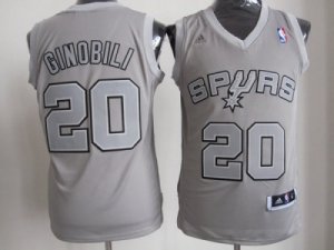 nba san antonio spurs #20 ginobili grey jerseys[fullgrey]