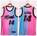 Heat #14 Tyler Herro Blue Pink Nike 2021 City Edition Swingman Jersey