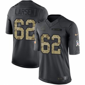 Men\'s Nike Chicago Bears #62 Ted Larsen Limited Black 2016 Salute to Service NFL Jersey