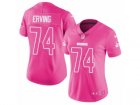 Women Nike Cleveland Browns #74 Cameron Erving Limited Pink Rush Fashion NFL Jersey