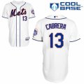 Men's Majestic New York Mets #13 Asdrubal Cabrera Authentic White Alternate Cool Base MLB Jersey