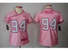 Nike Womens Dallas cowboys #94 DeMarcus Ware pink jerseys