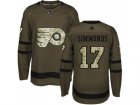 Adidas Philadelphia Flyers #17 Wayne Simmonds Green Salute to Service Stitched NHL Jersey