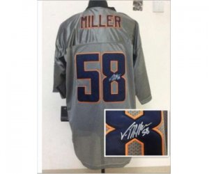 Nike denver broncos #58 miller grey jerseys[Elite shadow signature]