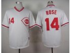 MLB Cincinnati Reds #14 Pete Rose White 1990 Turn Back The Clock Stitched Baseball jerseys