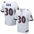 Mens Nike Baltimore Ravens #30 Kenneth Dixon Elite White NFL Jersey