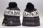 Buccaneers Gray Wordmark Cuffed Pom Knit Hat YP