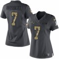 Womens Nike New England Patriots #7 Jacoby Brissett Limited Black 2016 Salute to Service NFL Jersey
