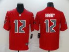 Buccaneers #12 Tom Brady Red Color Rush Limited Jersey