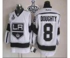 nhl jerseys los angeles kings #8 doughty white-black[2014 stanley cup]