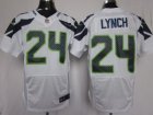 Nike NFL Seattle Seahawks #24 Marshawn Lynch White Elite Jerseys