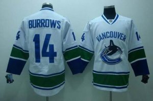 nhl vancouver canucks #14 burrows white