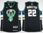 NBA Men Milwaukee Bucks #22 Khris Middleton Black Alternate Stitched Jersey