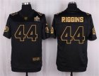 Nike Washington Redskins #44 John Riggins Black Pro Line Gold Collection Jersey(Elite)