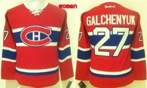 Women Montreal Canadiens #27 Alex Galchenyuk Red Home Stitched NHL Jersey