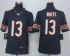 Nike Chicago Bears #13 White Orange Jerseys(Limited)