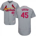 St.Louis Cardinals #45 Bob Gibson Grey Flexbase Authentic Collection Stitched Baseball Jersey