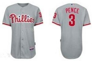 mlb Philadelphia Phillies #3 Hunter Pence gray