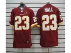 Nike NFL Washington Redskins #23 DeAngelo Hall Red Jerseys W 80TH Patch(Elite)