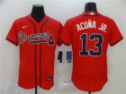 Braves #13 Ronald Acuna Jr. Red 2020 Nike Flexbase Jersey