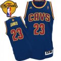 Youth Adidas Cleveland Cavaliers #23 LeBron James Swingman Navy Blue 2016 The Finals Patch NBA Jersey
