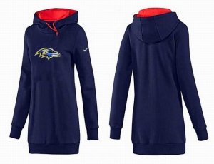 Women Baltimore Ravens Logo Pullover Hoodie-076