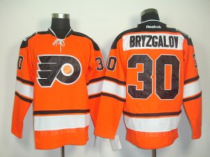 nhl philadelphia flyers #30 bryzgalov orange[black number][2011 new]