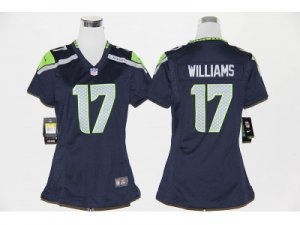 Nike Women nfl seattle seahawks #17 williams blue jerseys