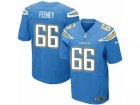 Mens Nike Los Angeles Chargers #66 Dan Feeney Elite Electric Blue Alternate NFL Jersey