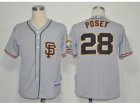 MLB Jerseys San Francisco Giants #28 Posey Grey 2012 SF